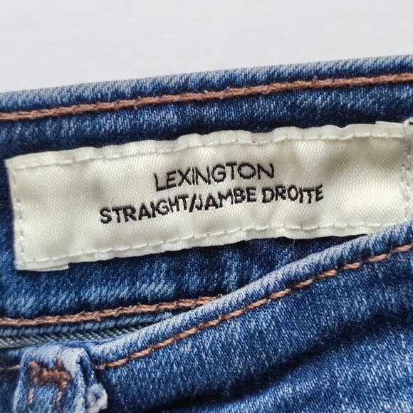 Jones New York Lexington jeans women's size 12 denim blue straight high rise - Picture 7 of 16